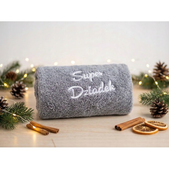 ZESTAW RĘCZNIKÓW PREZENT NA DZIEŃ BABCI I DZIADKA KOMPLET HAFT 50X100CM GRUBE