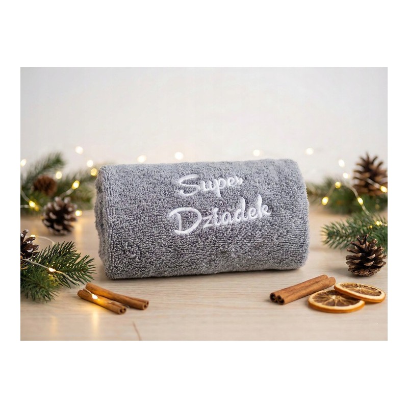 ZESTAW RĘCZNIKÓW PREZENT NA DZIEŃ BABCI I DZIADKA KOMPLET HAFT 50X100CM GRUBE