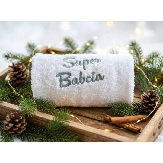 ZESTAW RĘCZNIKÓW PREZENT NA DZIEŃ BABCI I DZIADKA KOMPLET HAFT 50X100CM GRUBE