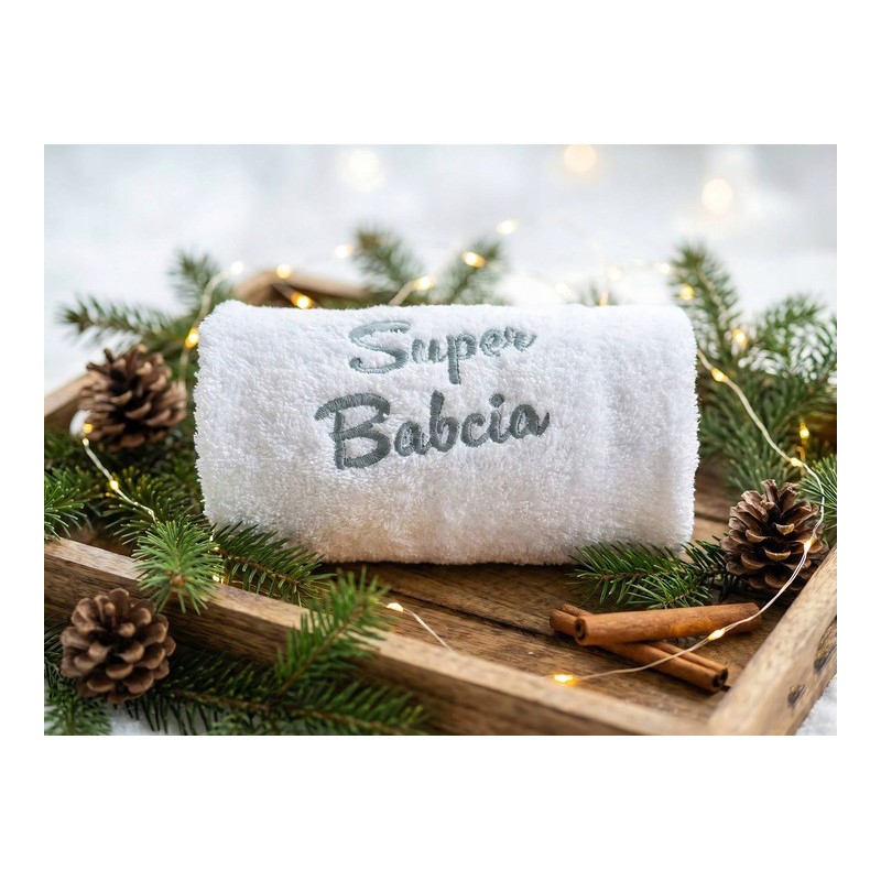 ZESTAW RĘCZNIKÓW PREZENT NA DZIEŃ BABCI I DZIADKA KOMPLET HAFT 50X100CM GRUBE