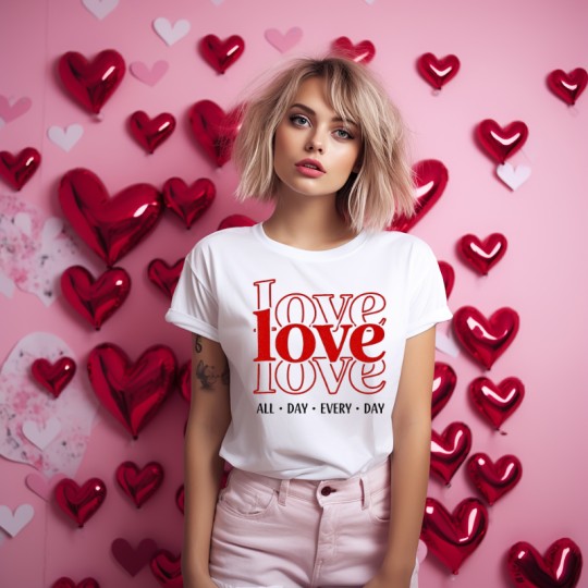 KOSZULKA DAMSKA NA WALENTYNKI DLA ZAKOCHANYCH NA PREZENT