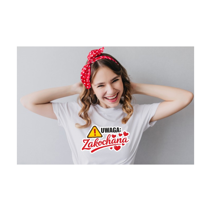 KOSZULKA DAMSKA NA WALENTYNKI DLA ZAKOCHANYCH NA PREZENT