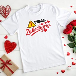 KOSZULKA DAMSKA NA WALENTYNKI DLA ZAKOCHANYCH NA PREZENT