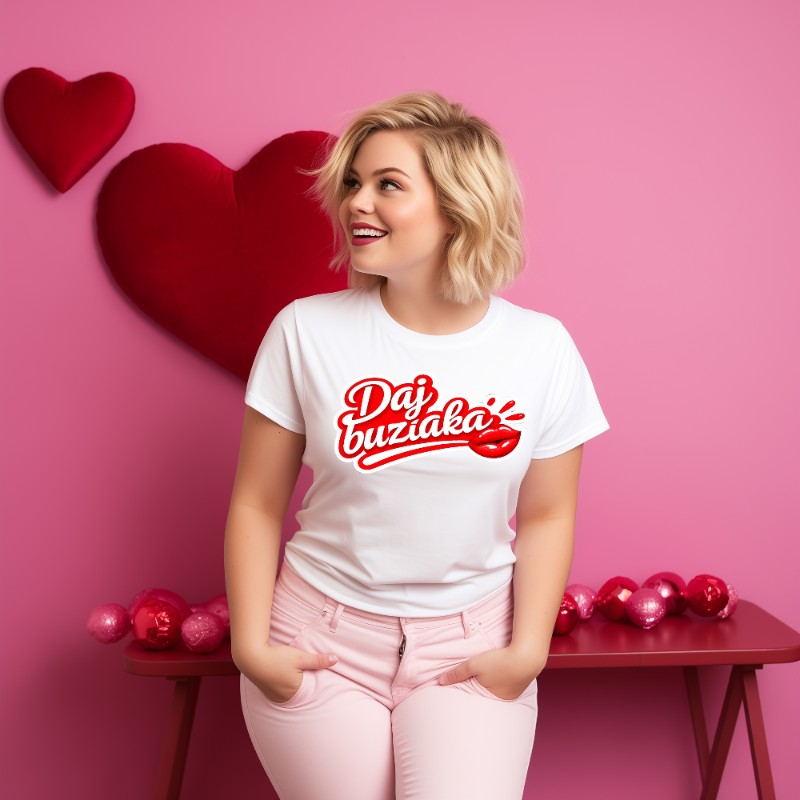 KOSZULKA DAMSKA NA WALENTYNKI DLA ZAKOCHANYCH NA PREZENT
