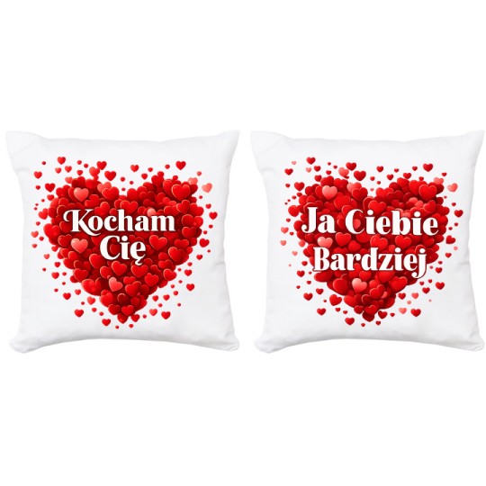 ZESTAW PODUSZEK WALENTYNKOWYCH 40X40