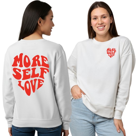 BLUZA NA WALENTYNKI NA PREZENT BEZ KAPTURA BIAŁA