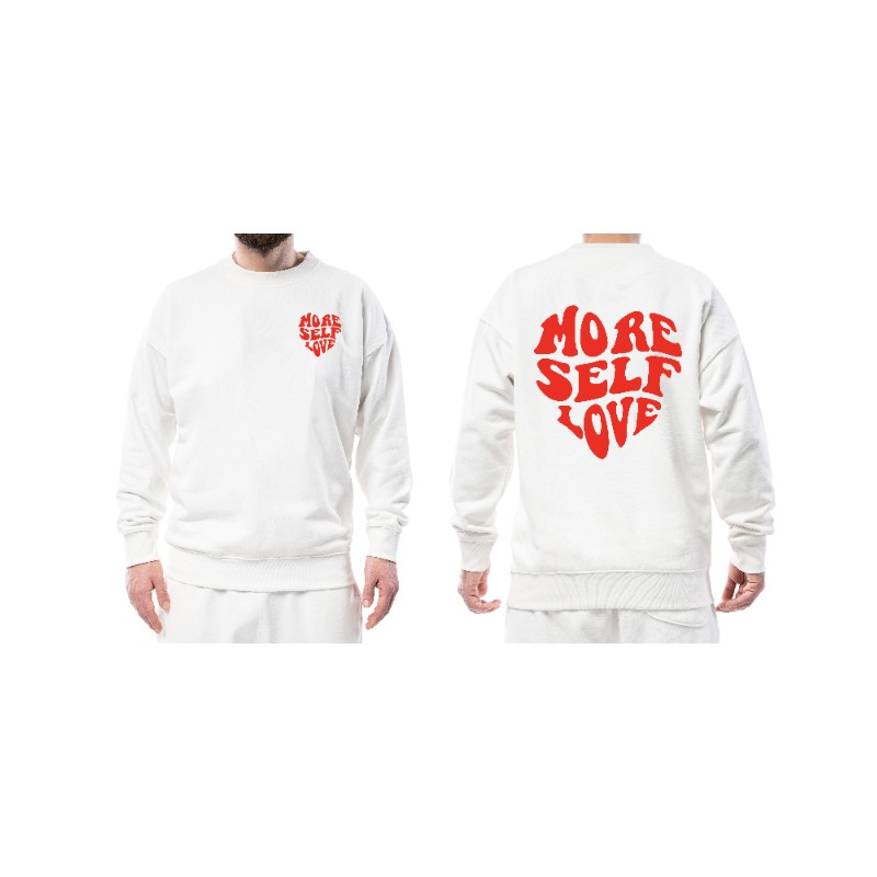 BLUZA NA WALENTYNKI NA PREZENT BEZ KAPTURA BIAŁA