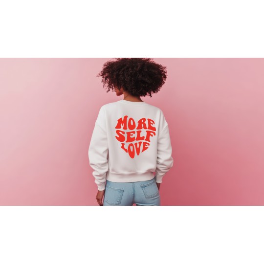 BLUZA NA WALENTYNKI NA PREZENT BEZ KAPTURA BIAŁA