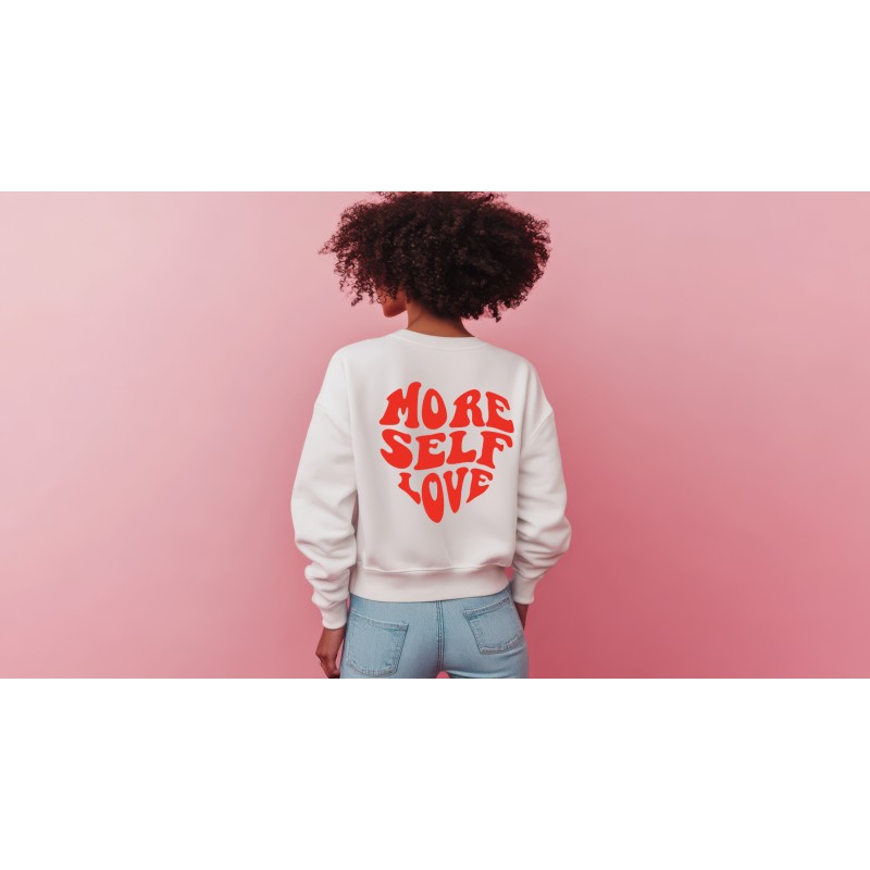 BLUZA NA WALENTYNKI NA PREZENT BEZ KAPTURA BIAŁA