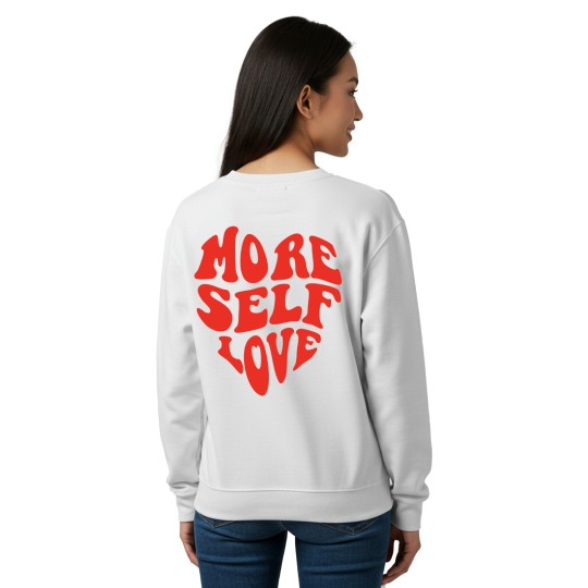 BLUZA NA WALENTYNKI NA PREZENT BEZ KAPTURA BIAŁA