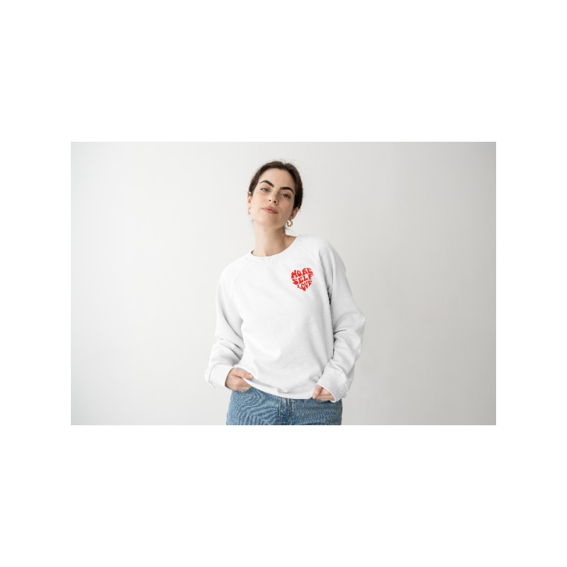 BLUZA NA WALENTYNKI NA PREZENT BEZ KAPTURA BIAŁA