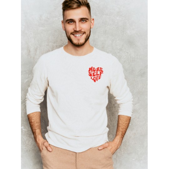 BLUZA NA WALENTYNKI NA PREZENT BEZ KAPTURA BIAŁA