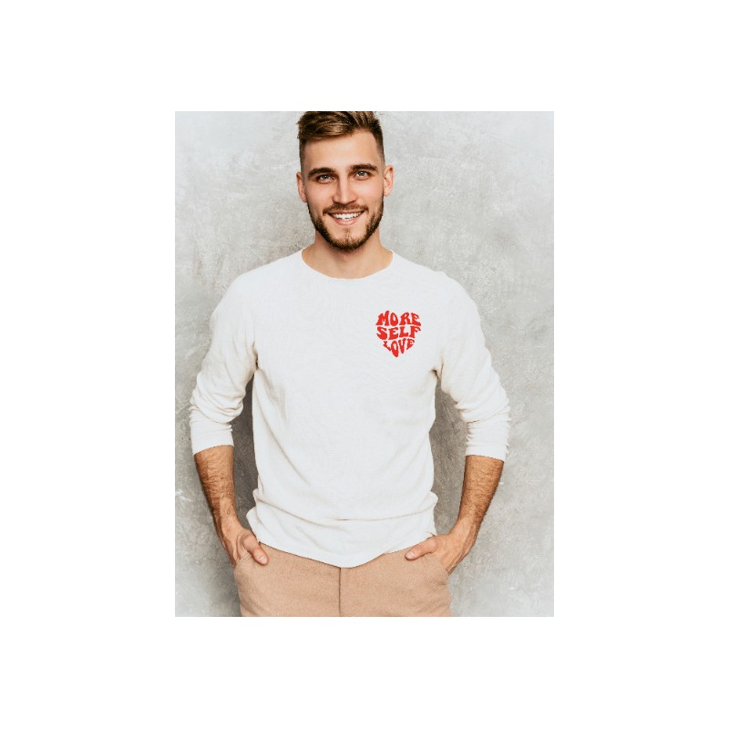 BLUZA NA WALENTYNKI NA PREZENT BEZ KAPTURA BIAŁA