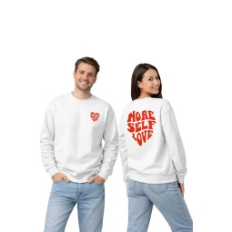 BLUZA NA WALENTYNKI NA PREZENT BEZ KAPTURA BIAŁA