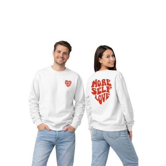 BLUZA NA WALENTYNKI NA PREZENT BEZ KAPTURA BIAŁA