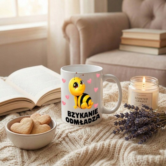 KUBEK WALENTYNKI PREZENT DLA ŻONY NARZECZONEJ DZIEWCZYNY Z NAPISEM 330 ml