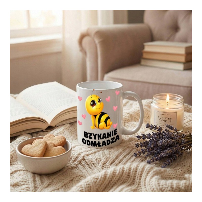 KUBEK WALENTYNKI PREZENT DLA ŻONY NARZECZONEJ DZIEWCZYNY Z NAPISEM 330 ml