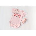 BODY DZIECIĘCE WALENTYNKI KRÓTKI RĘKAW PUDROWY RÓŻ NA PREZENT 3MSC