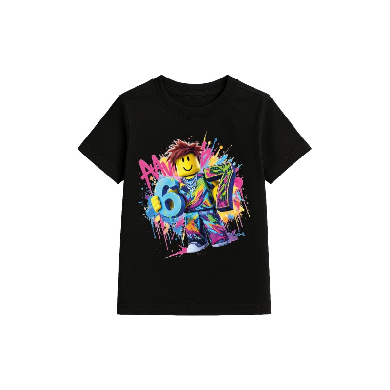 KOSZULKA DZIECIĘCA SIX SEVEN CZARNA