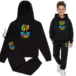 DRES SIX SEVEN ZESTAW SPODNIE I BLUZA NA PREZENT MŁODZIEŻOWY NADRUK