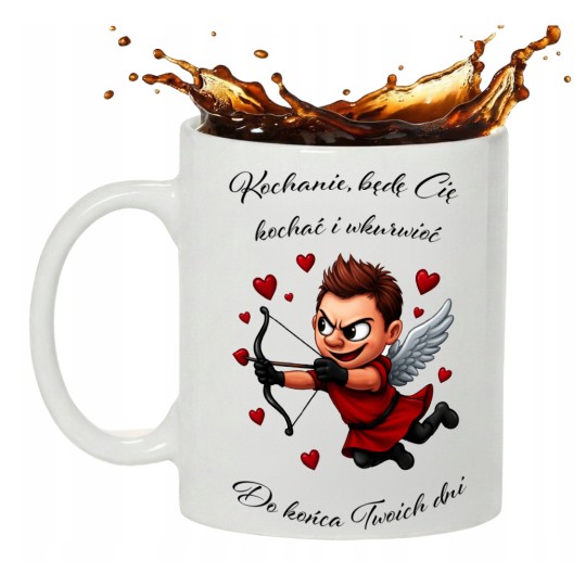 KUBEK NA DZIEŃ KOBIET PREZENT DLA UKOCHANEJ  ŚMIESZNY UPOMINEK MAŁA MI 330 ml