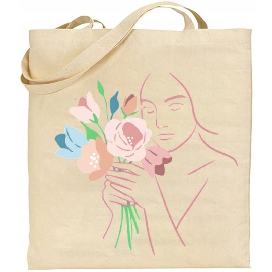 TORBA BAWEŁNIANA NA ZAKUPY PREZENT DZIEŃ KOBIET DLA DZIEWCZYNY ŻONY