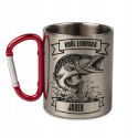 KUBEK METALOWY Z KARABIŃCZYKIEM KRÓL ŁOWISKA 300 ML