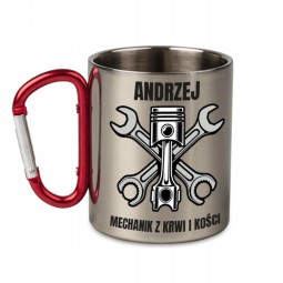 KUBEK METALOWY Z KARABIŃCZYKIEM MECHANIK Z KRWI I KOŚCI 300 ML