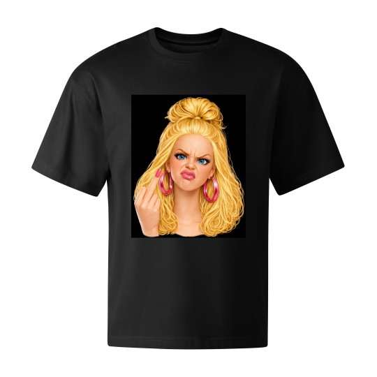 KOSZULKA CZARNA TSHIRT Z MOTYWEM BARBIE OVERSIZE BAWEŁNA