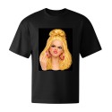 KOSZULKA CZARNA TSHIRT Z MOTYWEM BARBIE OVERSIZE BAWEŁNA