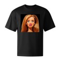 KOSZULKA CZARNA TSHIRT Z MOTYWEM BARBIE OVERSIZE BAWEŁNA