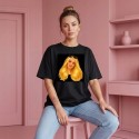 KOSZULKA CZARNA TSHIRT Z MOTYWEM BARBIE OVERSIZE BAWEŁNA