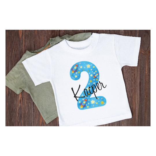 KOSZULKA DZIECIĘCA NA DRUGIE URODZINY DLA CHŁPCA BIAŁA