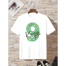 KOSZULKA DZIECIĘCA NA DZIEWIĄTE URODZINY DLA CHŁOPCA BIAŁA