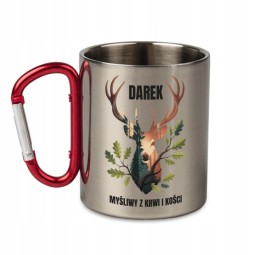 KUBEK METALOWY Z KARABIŃCZYKIEM MYŚLIWY Z KRWI I KOŚCI 300 ML