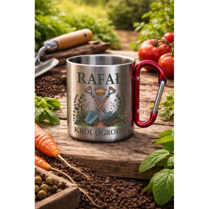 KUBEK METALOWY Z KARABIŃCZYKIEM KRÓL OGRODU 300 ML