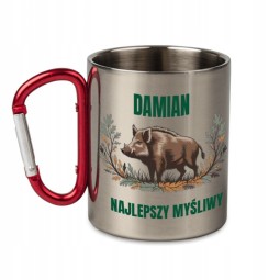 KUBEK METALOWY Z KARABIŃCZYKIEM NAJLEPSZY MYŚLIWY 300 ML