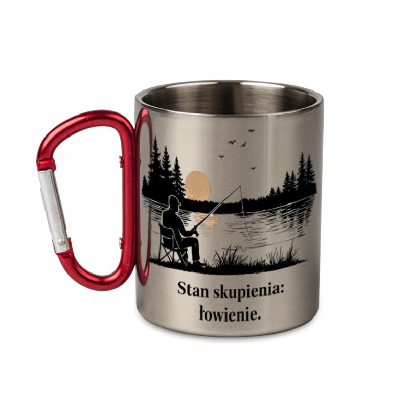 KUBEK METALOWY Z KARABIŃCZYKIEM STAN SKUPIENIA 300 ML
