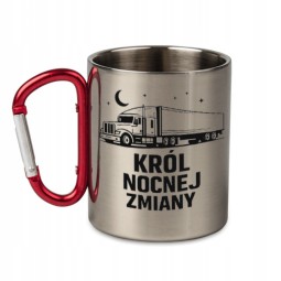 KUBEK METALOWY Z KARABIŃCZYKIEM KRÓL NOCNEJ ZMIANY 300 ML