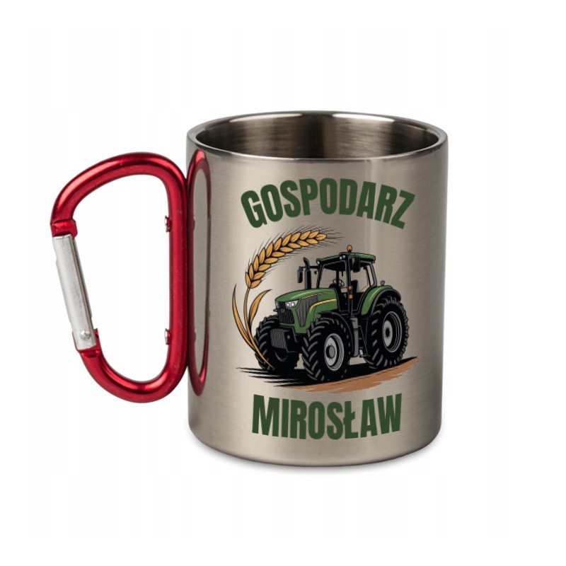 METALOWY KUBEK Z KARABIŃCZYKIEM GOSPODARZ 300 ML