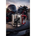 METALOWY KUBEK Z KARABIŃCZYKIEM BORN TO RIDE 300 ML