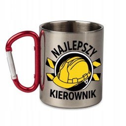 METALOWY KUBEK Z KARABIŃCZYKIEM NAJLEPSZY KIEROWNIK 300 ML