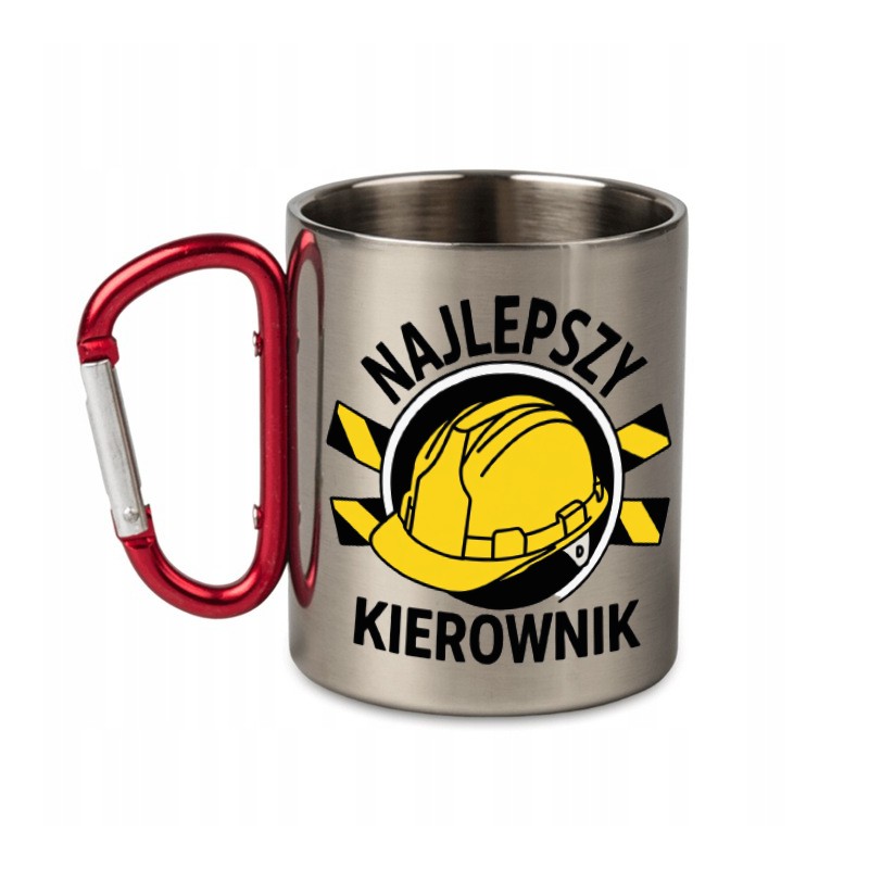METALOWY KUBEK Z KARABIŃCZYKIEM NAJLEPSZY KIEROWNIK 300 ML