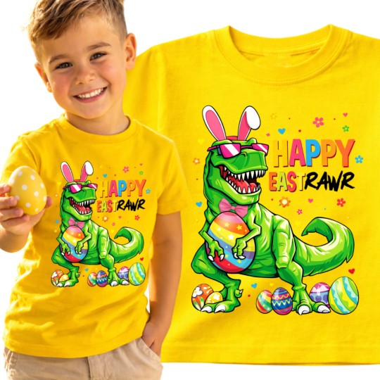 KOSZULKA DZIECIECA PREZENT DLA DZIECKA NA WIELKANOC KOLOROWY TSHIRT