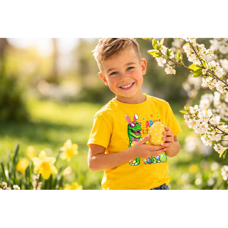 KOSZULKA DZIECIECA PREZENT DLA DZIECKA NA WIELKANOC KOLOROWY TSHIRT