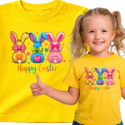 KOSZULKA DZIECIECA PREZENT DLA DZIECKA NA WIELKANOC KOLOROWY TSHIRT