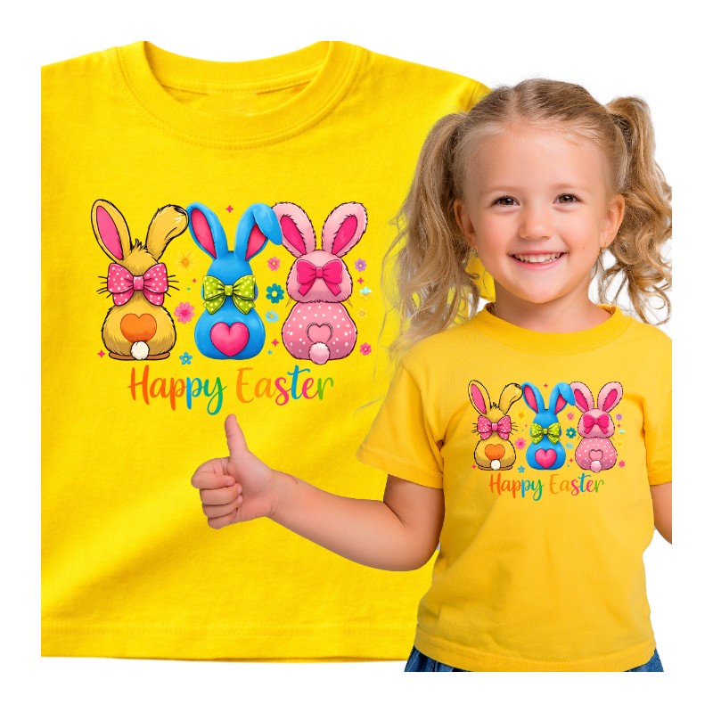 KOSZULKA DZIECIECA PREZENT DLA DZIECKA NA WIELKANOC KOLOROWY TSHIRT