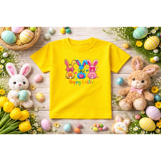 KOSZULKA DZIECIECA PREZENT DLA DZIECKA NA WIELKANOC KOLOROWY TSHIRT