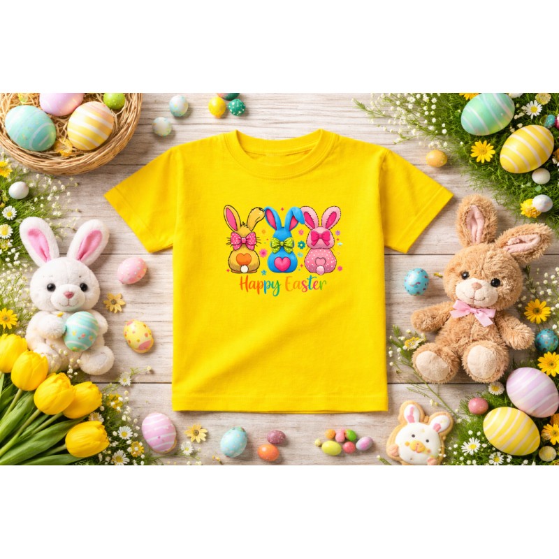 KOSZULKA DZIECIECA PREZENT DLA DZIECKA NA WIELKANOC KOLOROWY TSHIRT