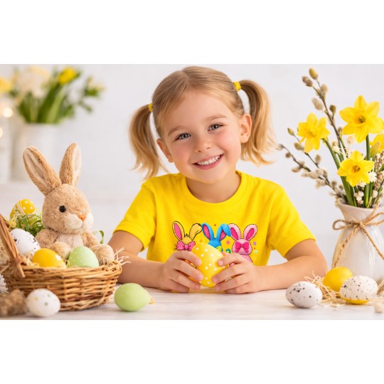 KOSZULKA DZIECIECA PREZENT DLA DZIECKA NA WIELKANOC KOLOROWY TSHIRT